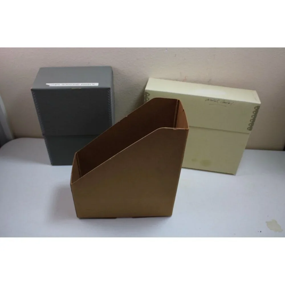 3 Organizer Boxes Magazine Paper Archive Vintage Folder 93216
